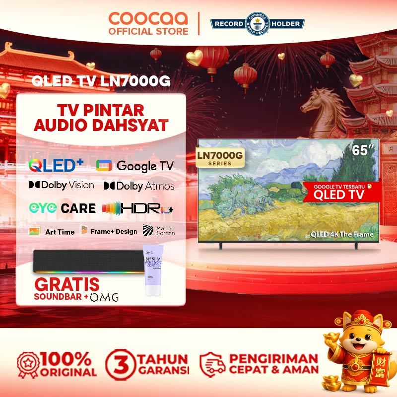 [TERBARU] COOCAA The Frame TV 65 inch LN7000G - 4K QLED-TV+Matte screen - Google TV - Eye Care 5.0 -