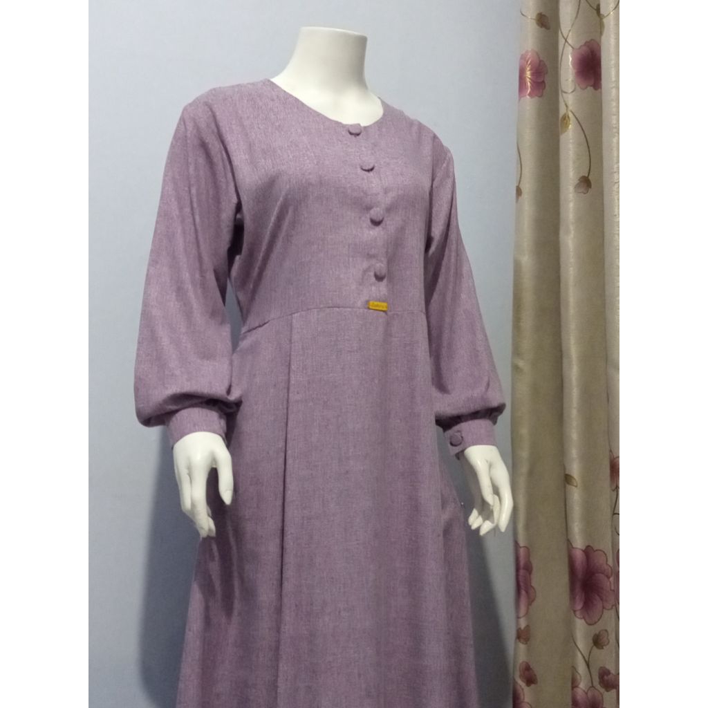 Sellina dress Gamis katun madinah Gamis polos