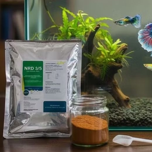 Pelet NRD 3/5 pelet protein tinggi, ikan guppy, cupang, molly