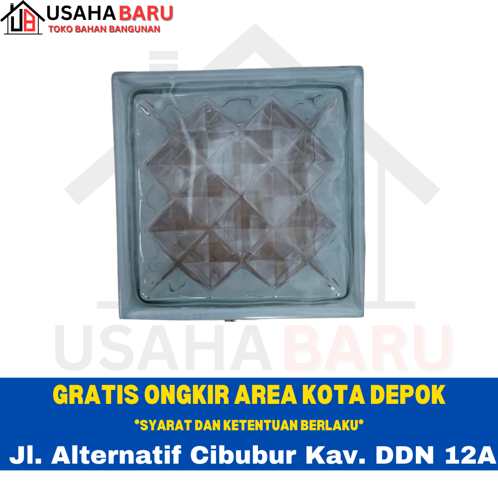 Glass Block - Glass Blok - Blok Kaca - 6 pcs (1 Dus)