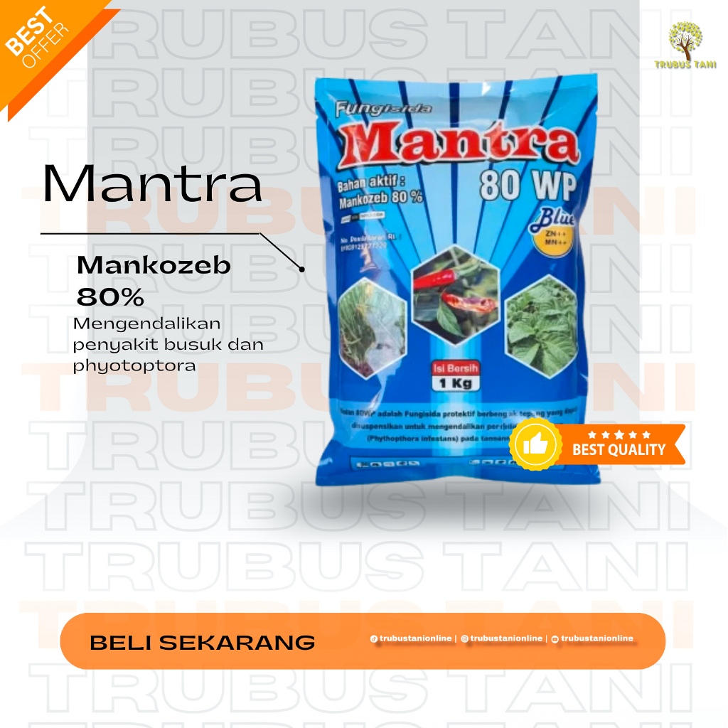 FUNGISIDA MANTRA 80 WP MANCOZEB BIRU PANEN RAYA