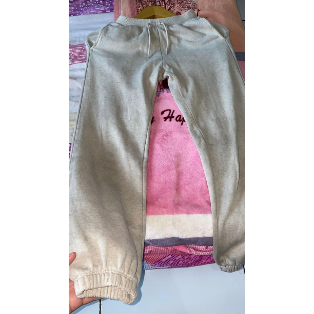 TOPTEN KIDS joger/Sweatpants warna cream bahan soft terry