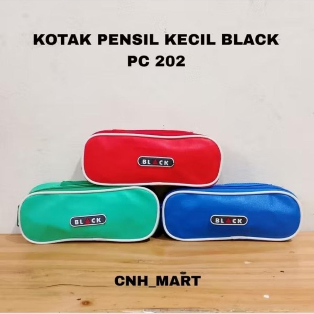 12 Pcs - Kotak Pensil Kain Kecil Black Bahan Spoon PC 202 - Tempat Pensil - Tempat Pensil Case Kain 