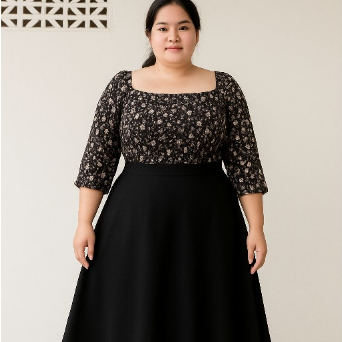 ROK MIDI JUMBO FLARE SKIRT | MIDI FLARE SKIRT SPORT OLAHRAGA KERJA | ROK SENAM ZUMBA JUMBO WANITA