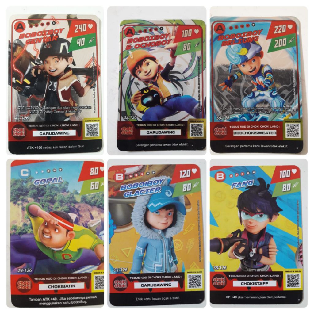 (ORIGINAL) Boboiboy Card chokichoki