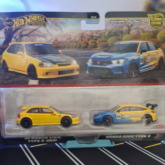 Hot Wheels Premium '99 Honda Civic Type R & Honda Civic Type R