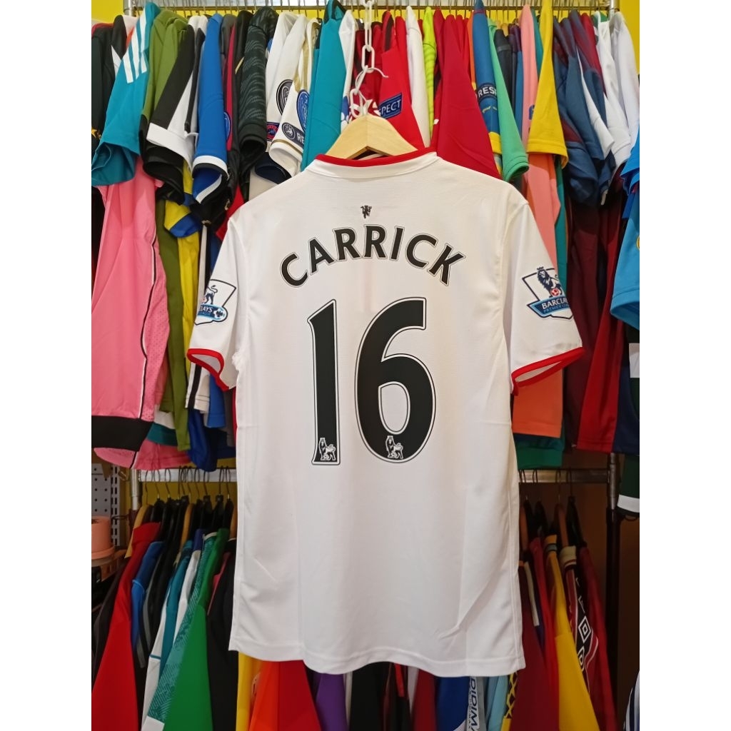 JERSEY BOLA RETRO GO MU AON PUTIH CARRICK 16