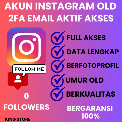 AKUN INSTAGRAM TUA 2FA LENGKAP FULL AKSES EMAIL 0 - 200 FOLLOWERS