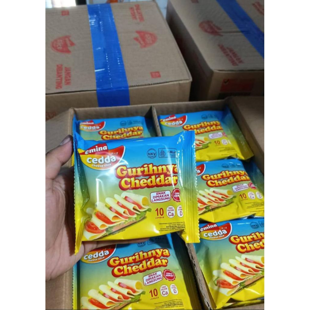 keju emina cedda cheese slice 1 karton