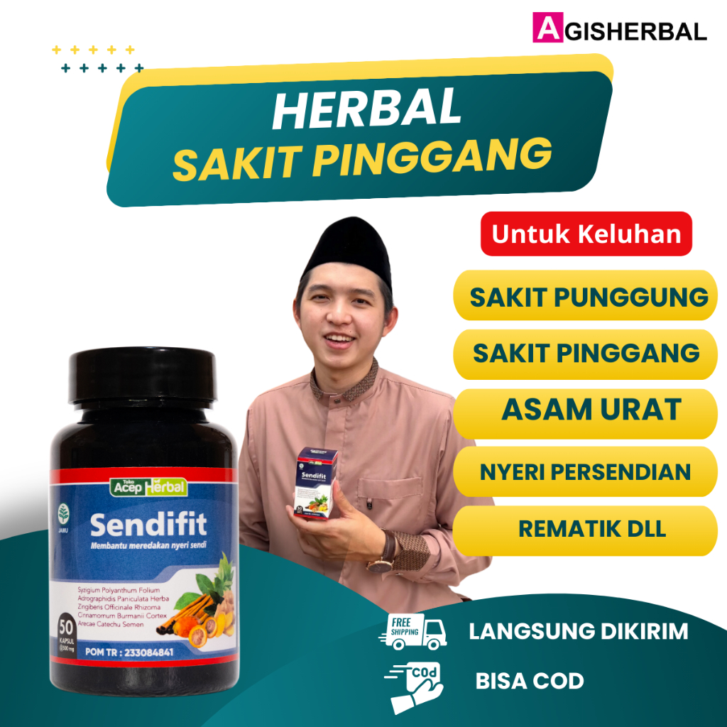 Obat Sakit Pinggang Herbal - Sakit Pinggang Belakang, Kanan , Kiri Sendifit Original 100% Asli