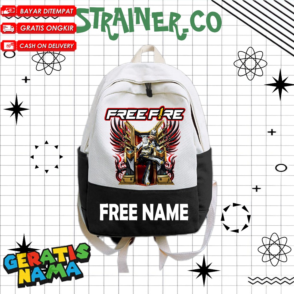 (BISA COD) TAS RANSEL ANAK USIA 3-12 TAHUN FF Free Fire Emote Legend - STRING BAG ANAK LAKI-LAKI PER