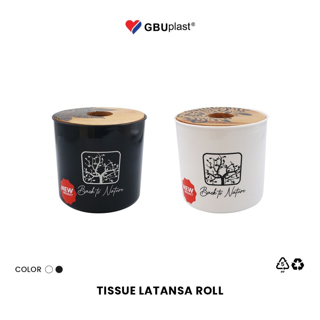 [Nisyhop]GBUPLASTTempatTisuRollKayuBatik12x12x12,8cmEstetik