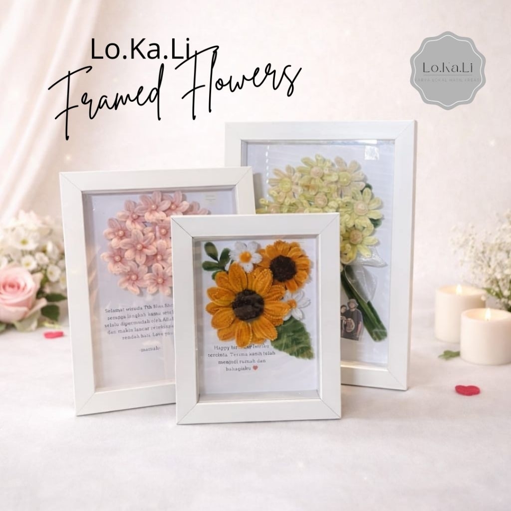 Bunga Kawat Buli | Bingkai Bunga Kawat Buli | Bunga Bingkai 3D |  Pipe Cleaner