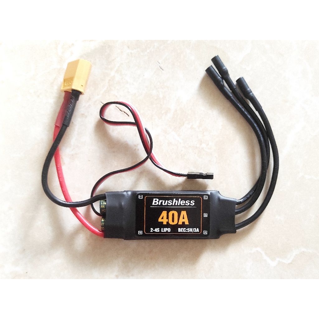 ESC Brushless 40A 2-4S Satu Arah RC Pesawat Boat Quadcopter