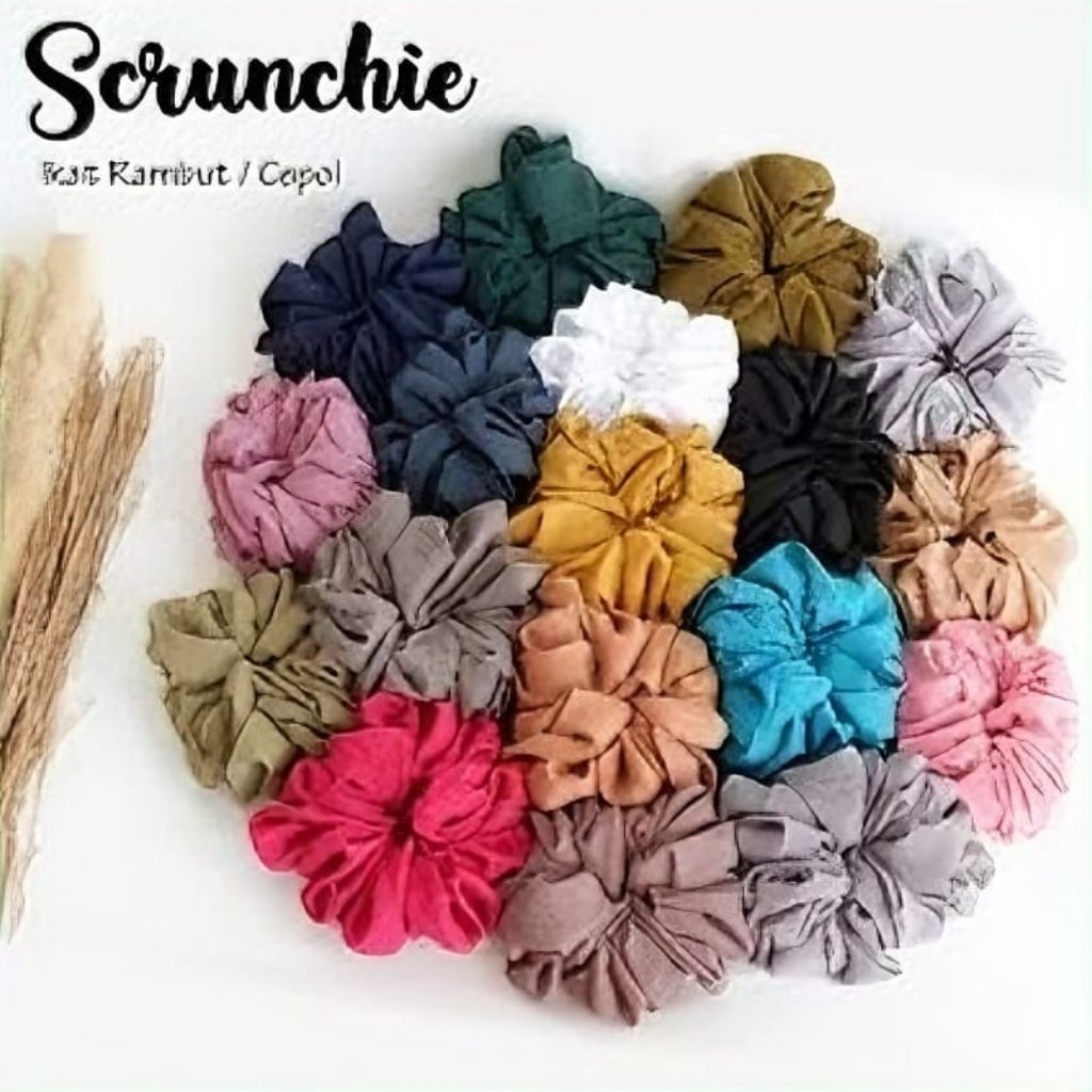 Scrunchie cepol jilbab pelengkap gaya hijab Ikat rambut kerudung instan kekinian