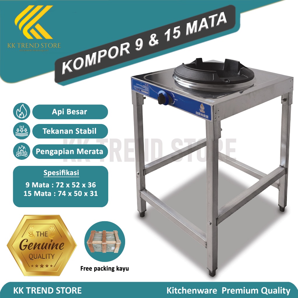 Kompor Catering 15 Mata / 9 Mata Low Pressure Include Packing Kayu - Masak Partai Besar Cepat Matang