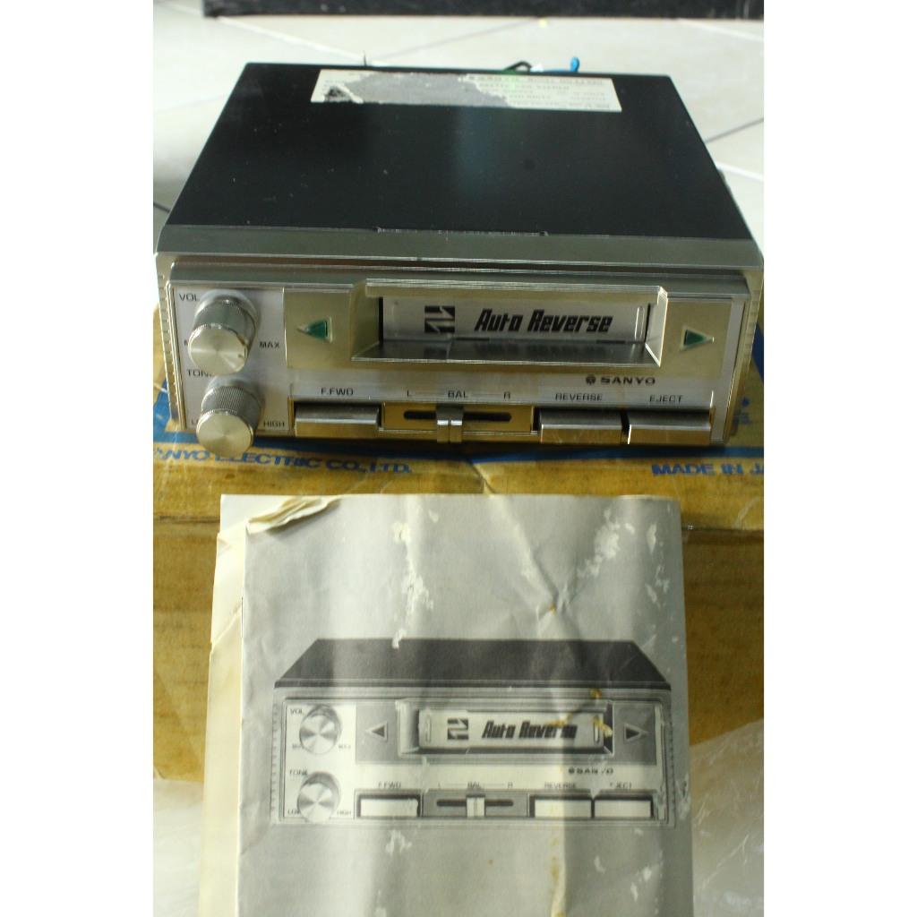 Kaset Tape Player Mobil Jadul Klasik Car Audio Sanyo FT-220 FT220 Original Baru Stock Lama NOS Asli 
