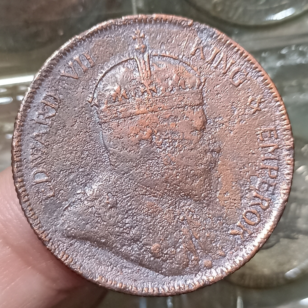 Koin Kuno Straits Settlements (British Malaysia) 1 Cent - Edward VII Tahun 1904