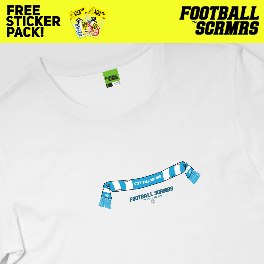 [Intergalactic X Football Screamers] Kaos Bola Manchester City Scarf White