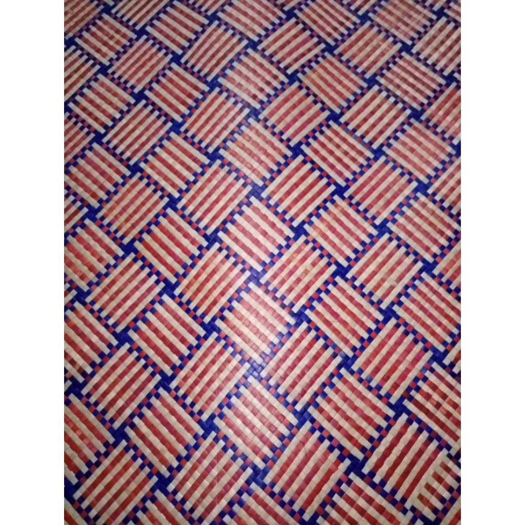 Tikar Pandan Motif Kotak/Garis 100% Asli Daun Pandan
