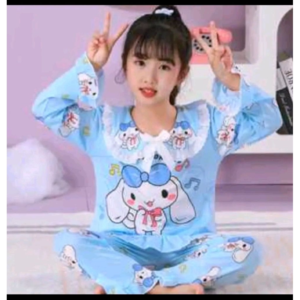 Piyama cinnamoroll anak baju tidur anak karakter cinnamoroll
