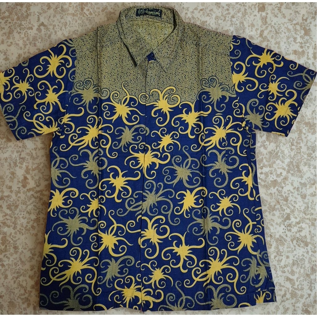 Kemeja Batik Arjuna Weda Pria Size S Lengan Pendek – Original Preloved