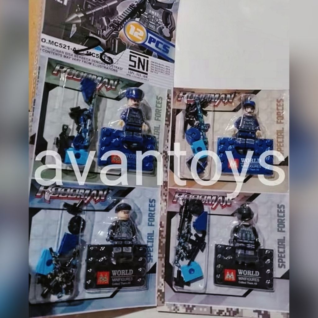 4 PCS ROBOMAN TENTARA SWAT