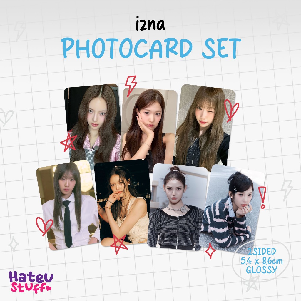 [SET 6-7pcs] izna Unofficial Photocard + Selca (Not Just Pretty, BEEP, SIGN, N/a, Profile, I-Land 2)