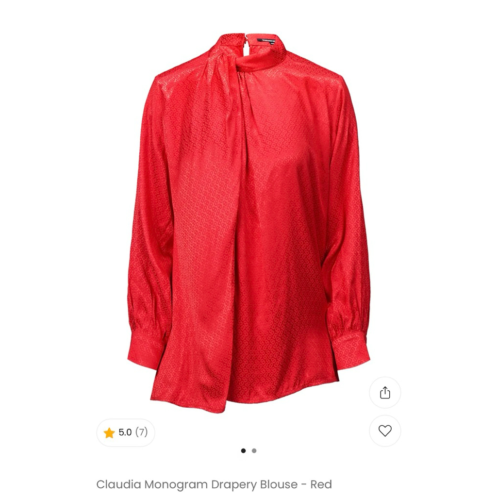 Buttonscraves Claudia Monogram Drapery Blouse