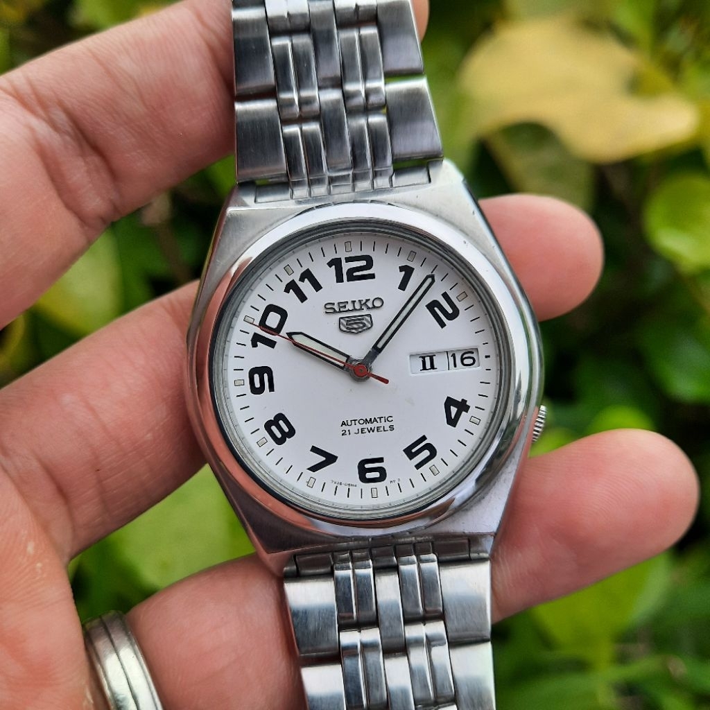 Seiko 5 Automatic SNK653K1 White Putih Dial Military 7S26-02E0 SNK653