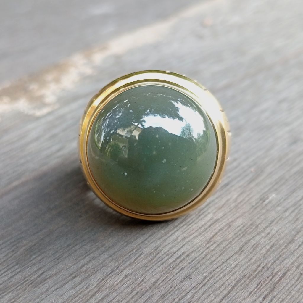 Cincin batu hijau klawing purbalingga (collalingga)