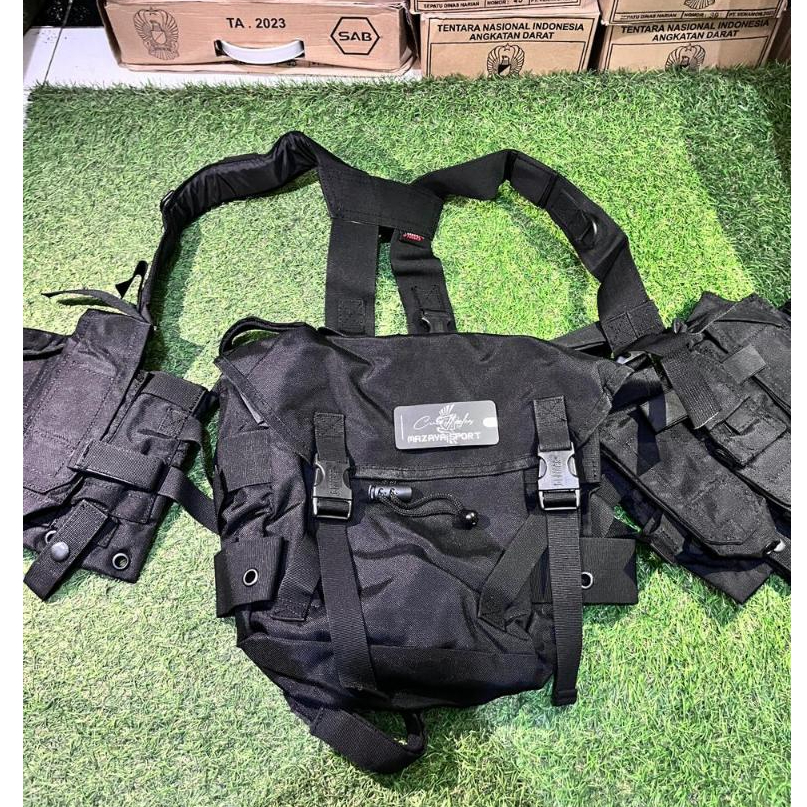 Rompi Serbu Jatah TNI AD Raider Merk J-Force Banyak Kantong Asli Ori Jatah