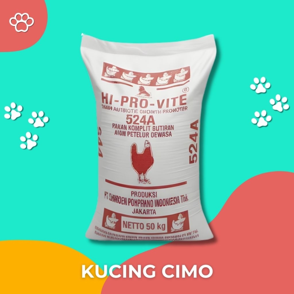 Pakan Pur Ayam Petelur Pokphand Hi Pro Vite 524A 524 A Dikemas 10 & 20 Kg