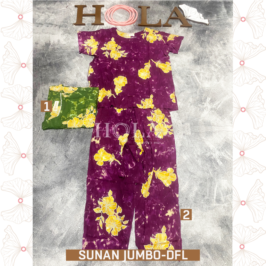 HOLA_FASH | SETELAN CP SUNAN JUMBO LENGAN PENDEK, BATIK SUNAN XL