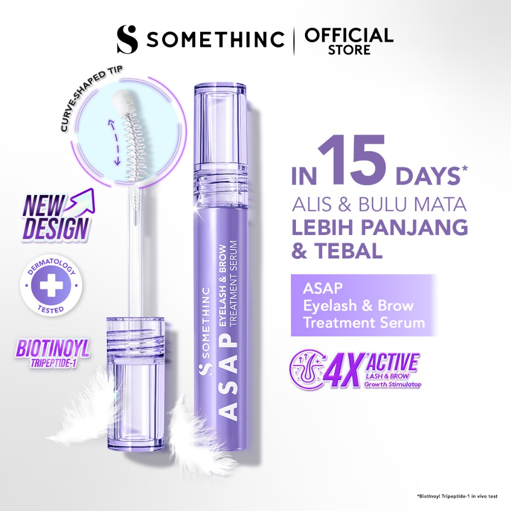 SOMETHINC ASAP Eyelash & Brow Treatment Serum - (Serum Bulu Mata dan Alis) emanjangkan, menebalkan, 