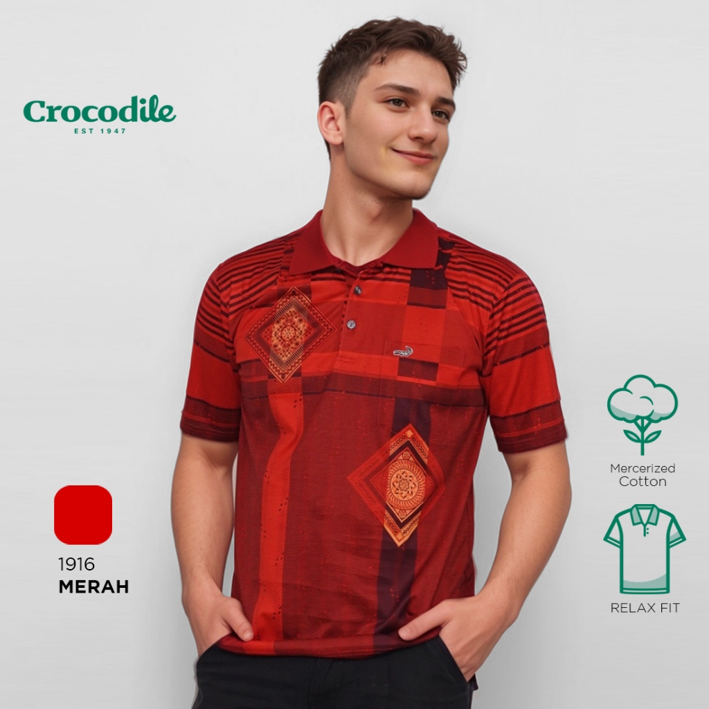 Crocodile DIAMOND 1916 | Kaos Kerah Premium Pria Polo Shirt | Relax fit