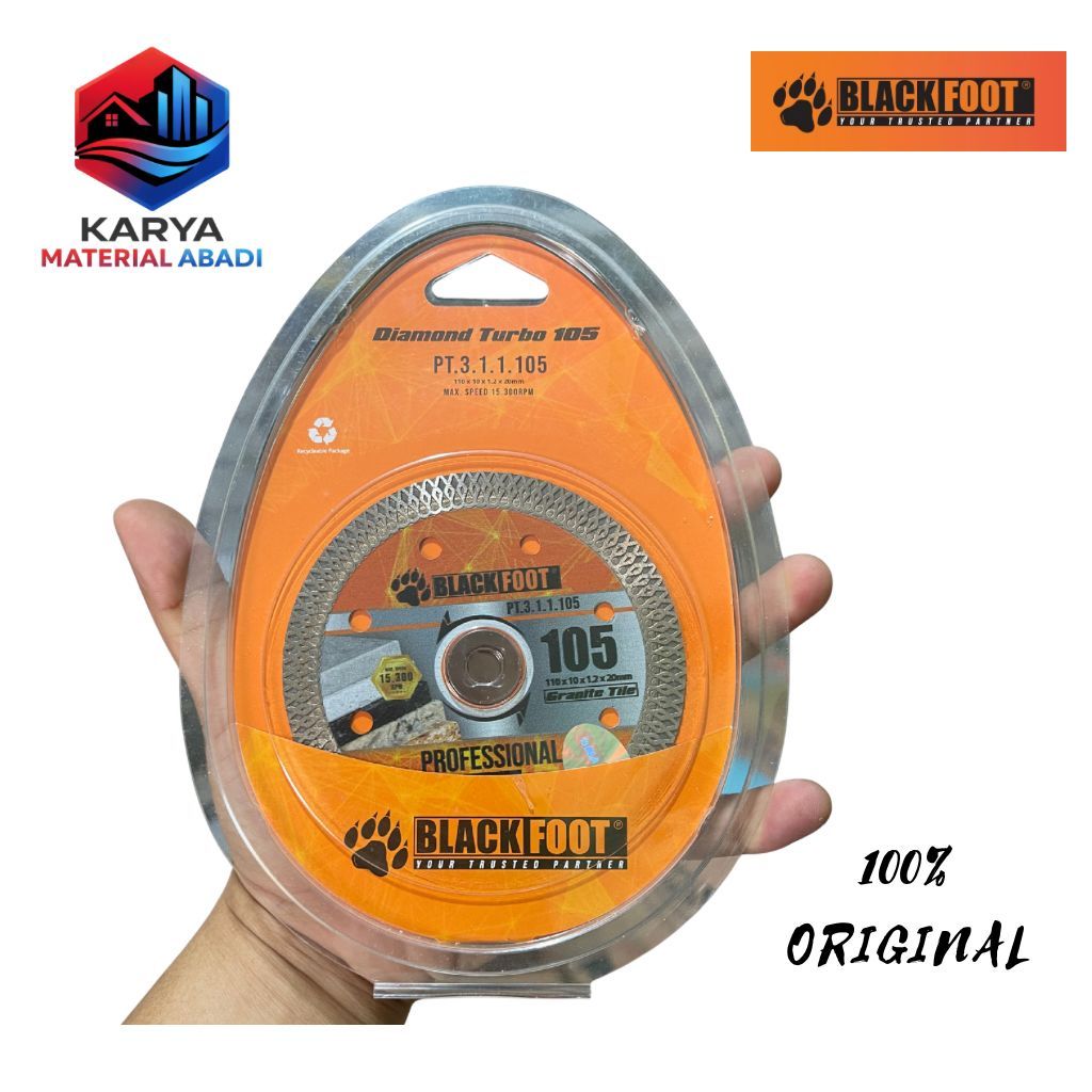 BLACKFOOT - Diamond Wheel Turbo 105 Mata Pisau Potong Keramik Granit DW Turbo 105 100% ORIGINAL