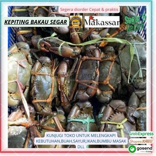 Kepiting Bakau Segar Hidup–Ukuran Besar,Hanya Tersedia Sampai Jam 11 pagi,Daging Tebal Kepiting Baka