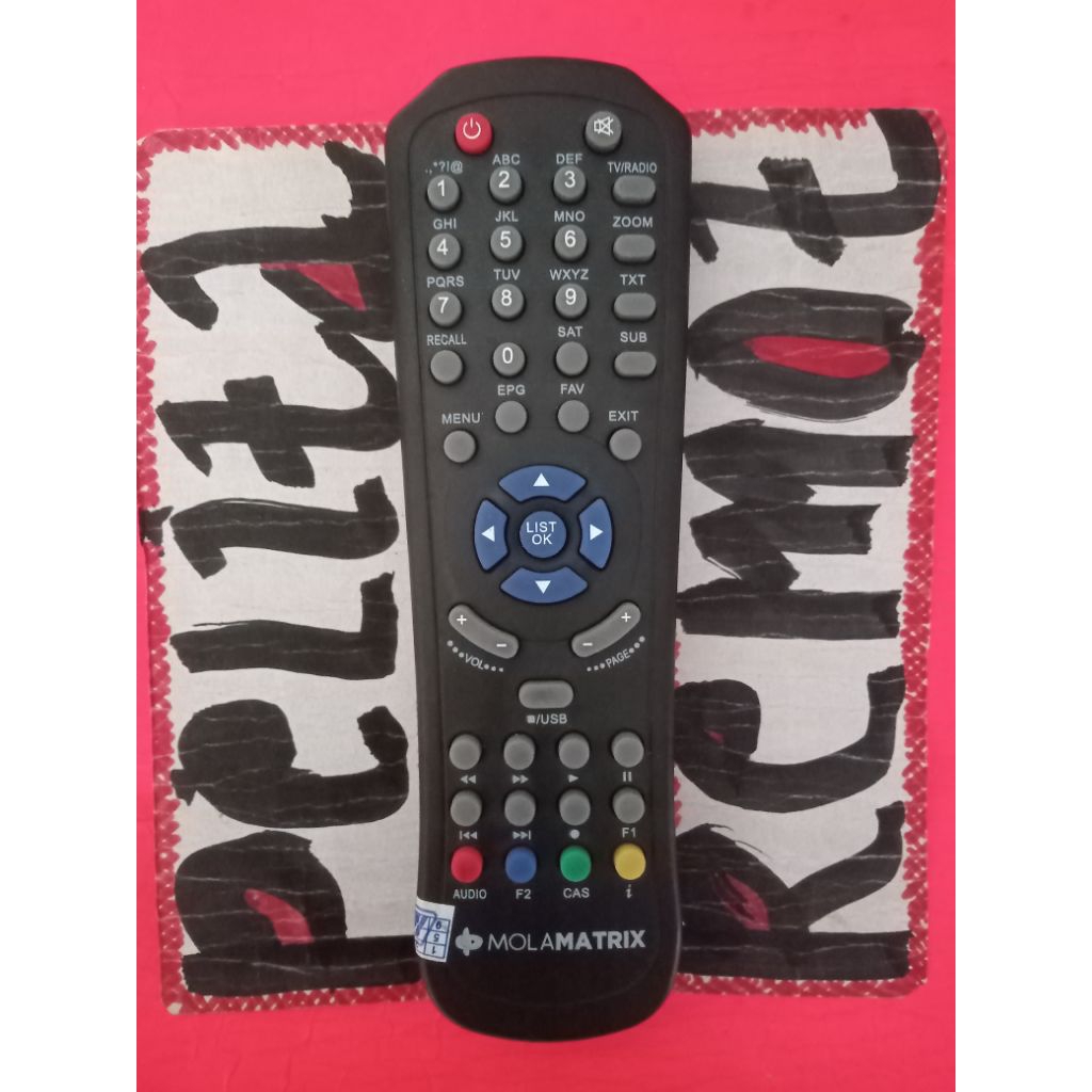 REMOTE MOLA MATRIX RECEIVER PARABOLA STB ORIGINAL TERLENGKAP