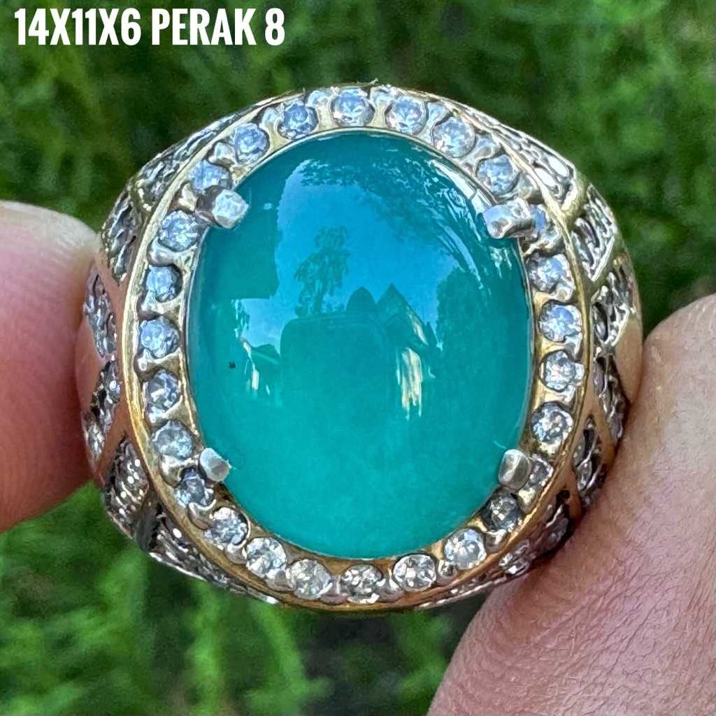 Cincin Batu Akik Natural Bacan Doko (Asli Alam)