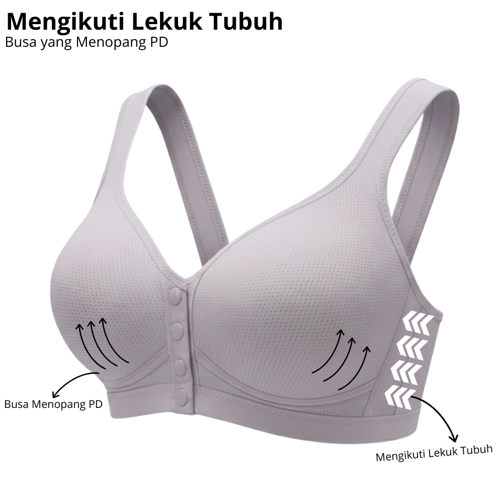 Scelta - Comfort Bra Kancing Depan Tanpa Kawat Adem Nyaman Size 36-44 | BH SC MPB1916 thumbnail 3