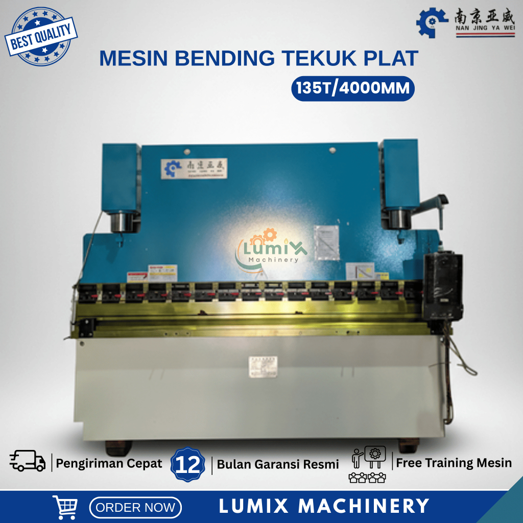 Mesin Bending Tekuk Plat Hidrolik 135 Ton x 4000 mm – NC Press Brake KEC Series E21