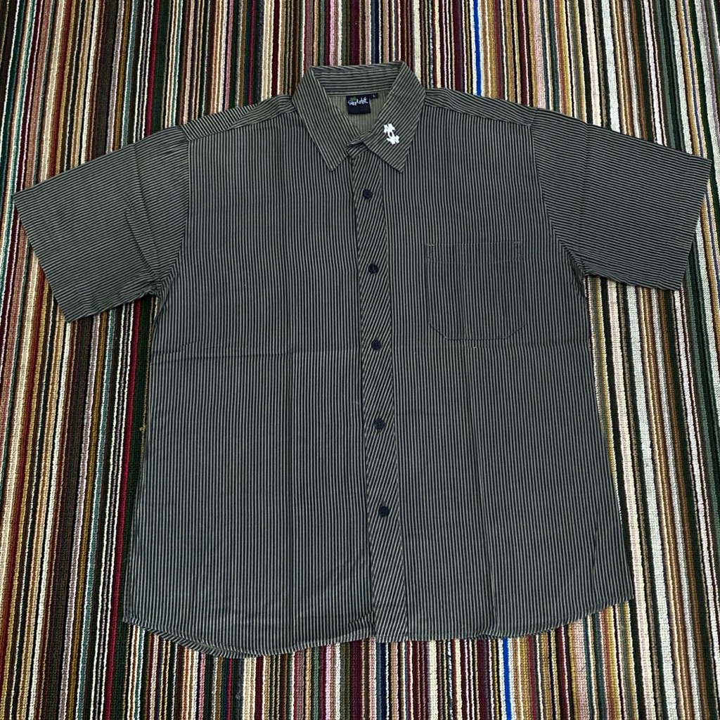 Kemeja Spyderbilt Stripe Second Original Pria Size L Workwear