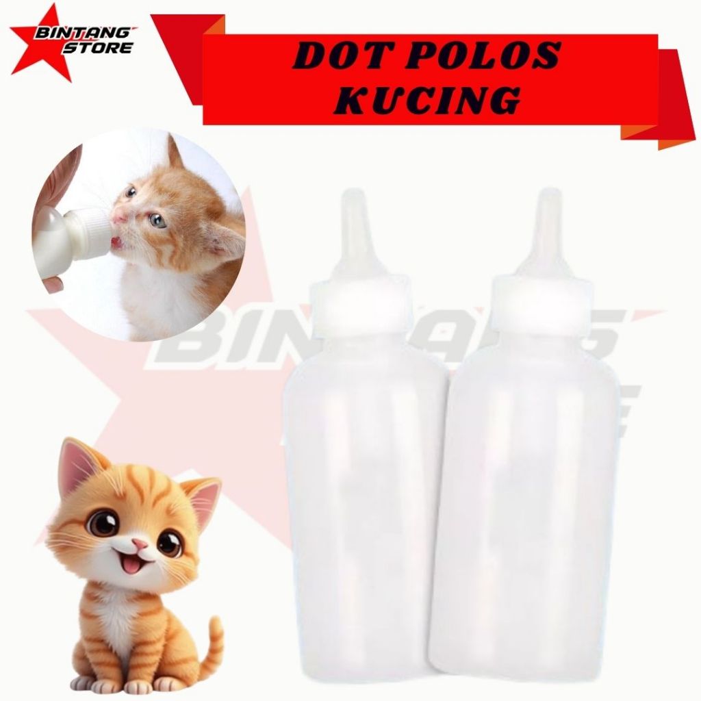 Botol Dot Susu Polos Kucing - Silikon Lembut, Aman, Ramah Lingkungan Mudah Dibersihkan BINTANGSTORE