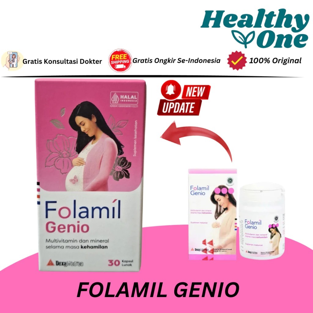 Folamil Genio  BOX 30 Tablet / Multivitamin Suplemen Ibu Hamil