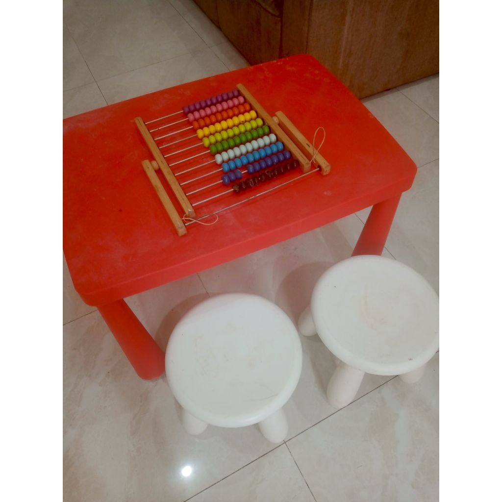 meja dan kursi ikea preloved