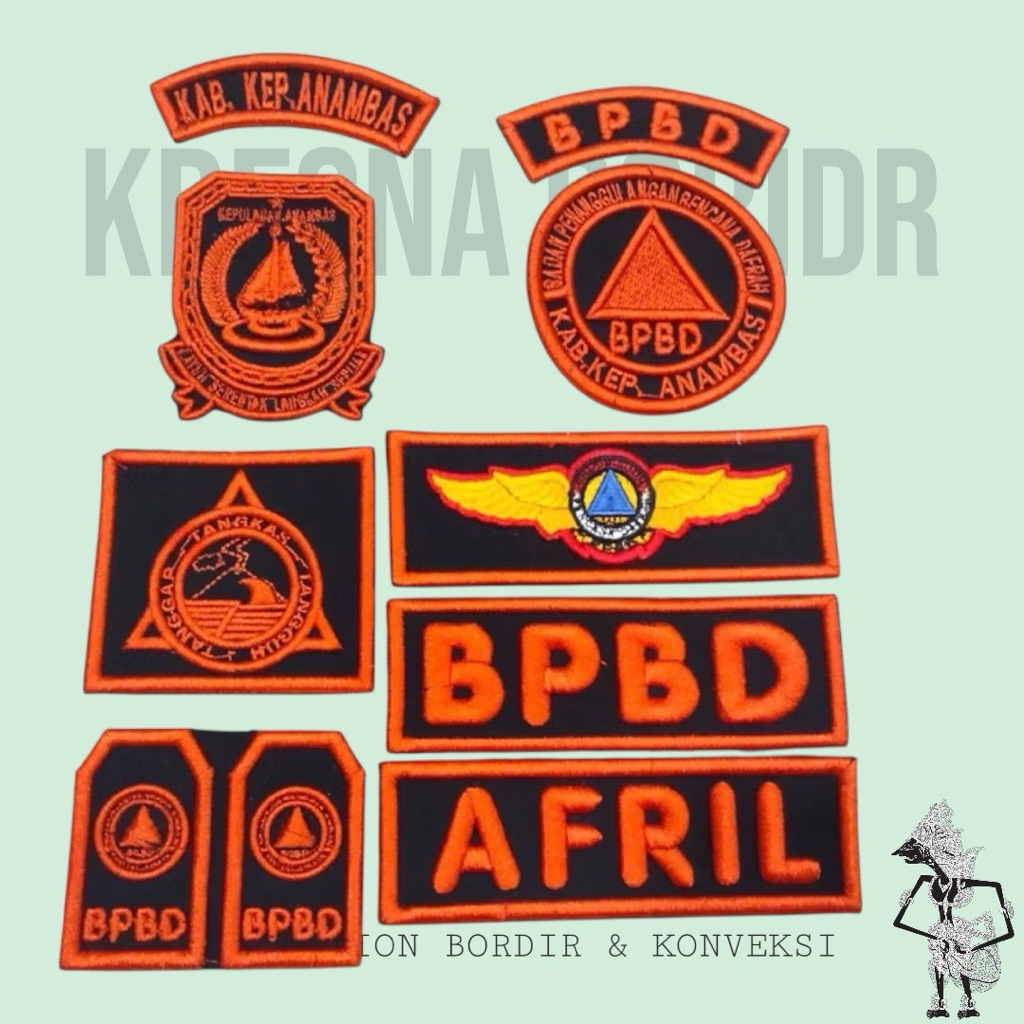 Atribut BPBD/BNPB Atribut Warna/BPBD Custo Timbul Exlusive