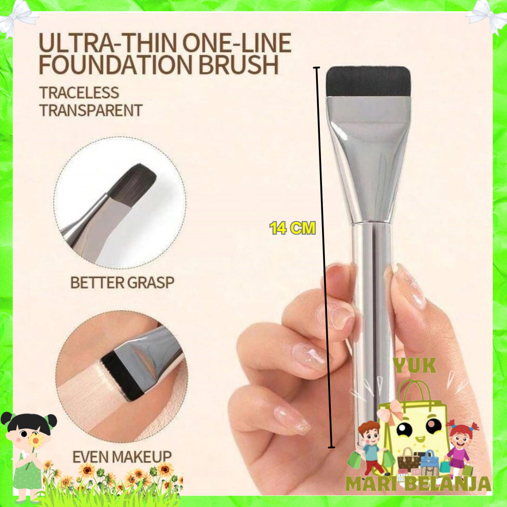 YMB Kuas Make Up Foundation Ringan Brush Cream Blending Concealer Flat Ultra Tipis Brush Makeup  Fou