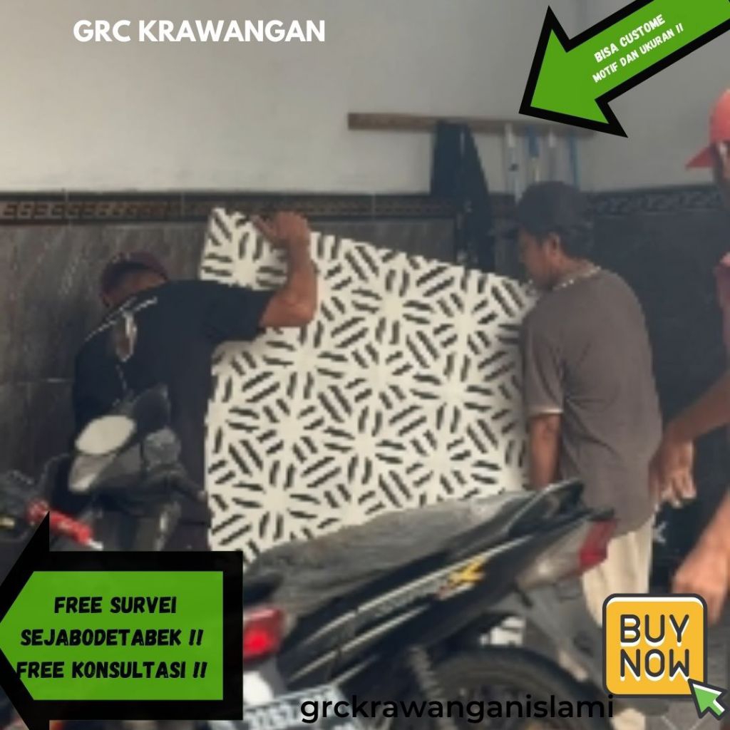 GRC krawangan motif batik Kawung