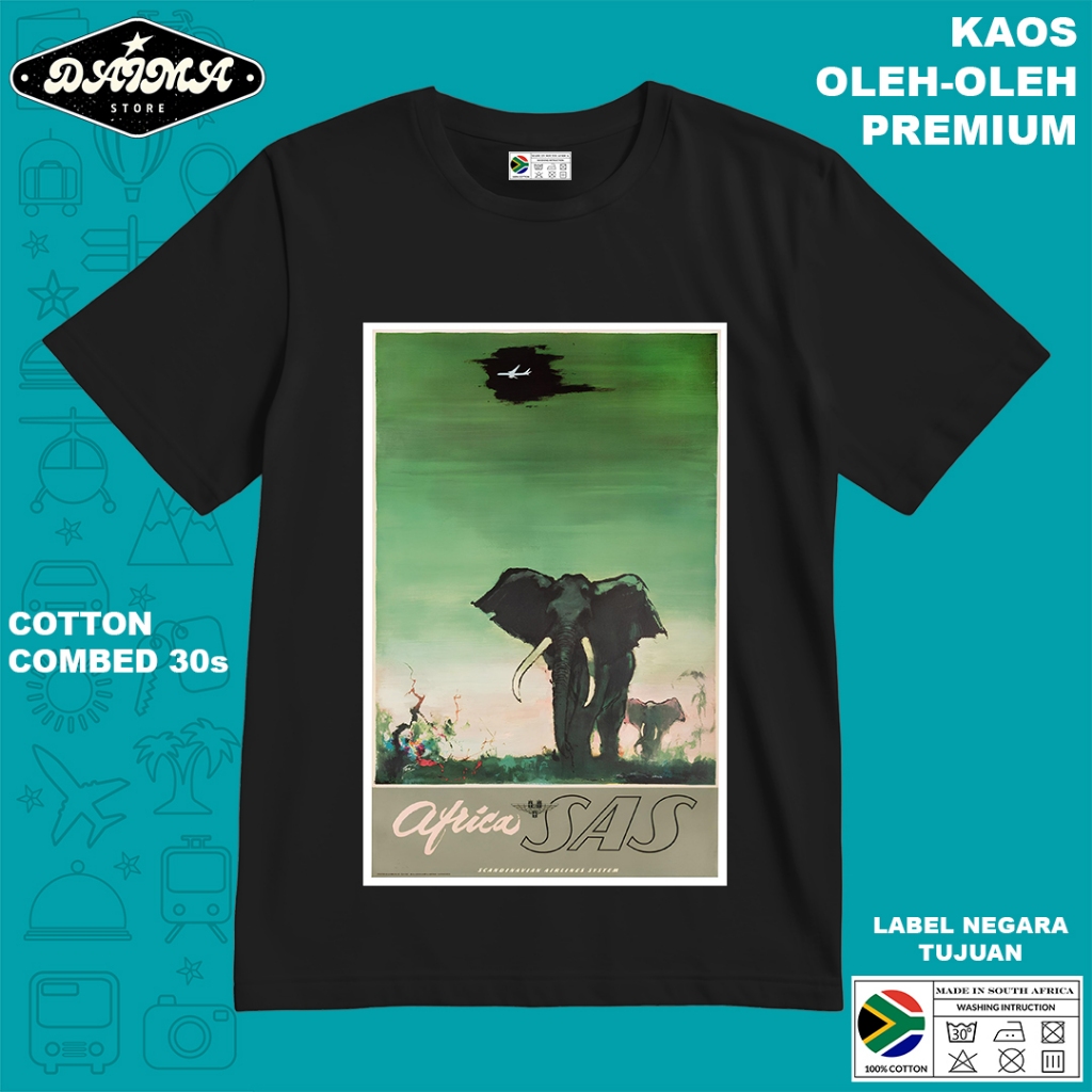KAOS OLEH OLEH AFRIKA 31 PAKAI TAG LABEL AFRIKA ASLI BAJU SOUVENIR PREMIUM GIFT